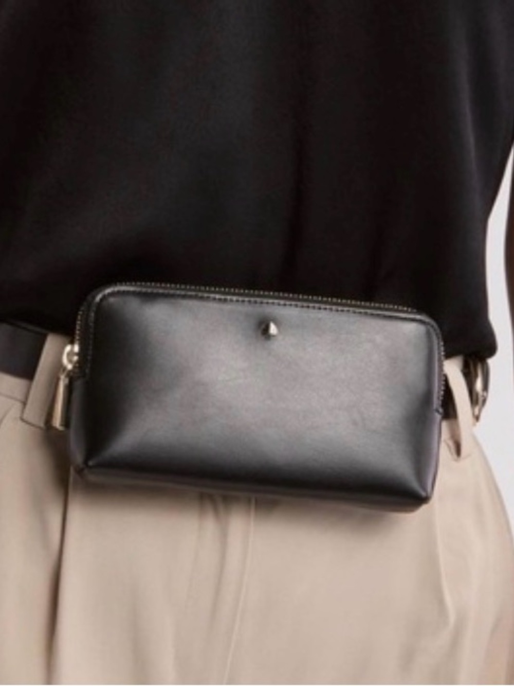 Kate Spade Black Leather Belt Bag